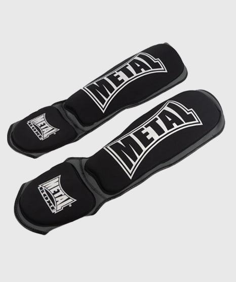 Metal Boxe Neoprene Shin and Foot Guards - Black