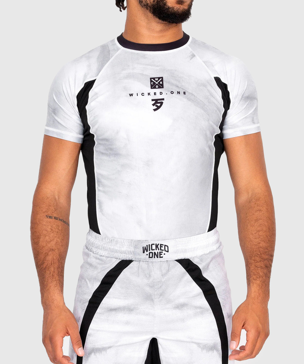 Rashguard À Manches Courtes Wicked One Contest - Blanc/Noir