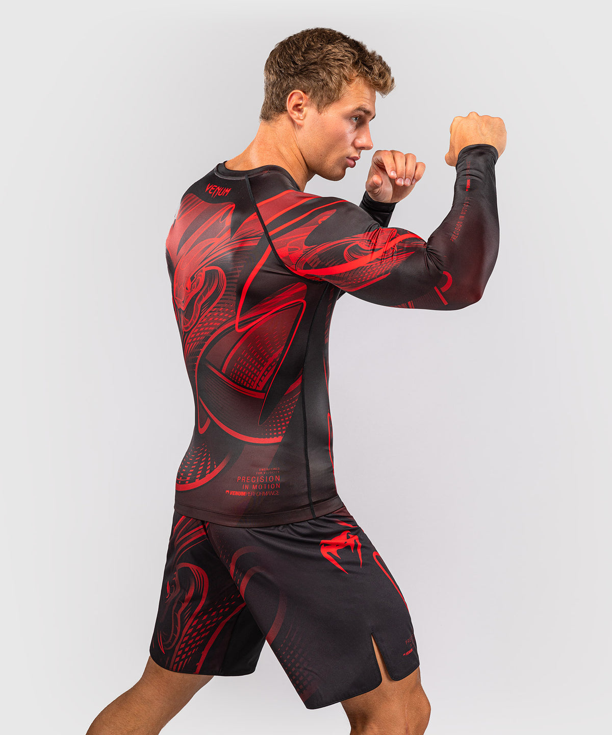 Venum Crimson Viper 2.0 Langarm-Rashguard - Schwarz/Rot