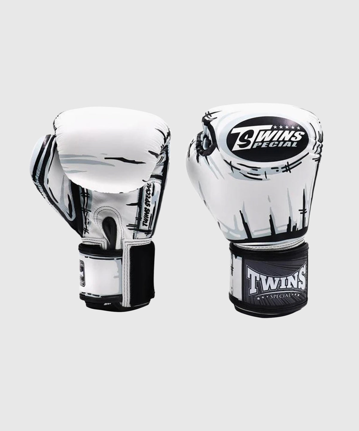 Twins FBGVL4 Comic Boxing Gloves - White