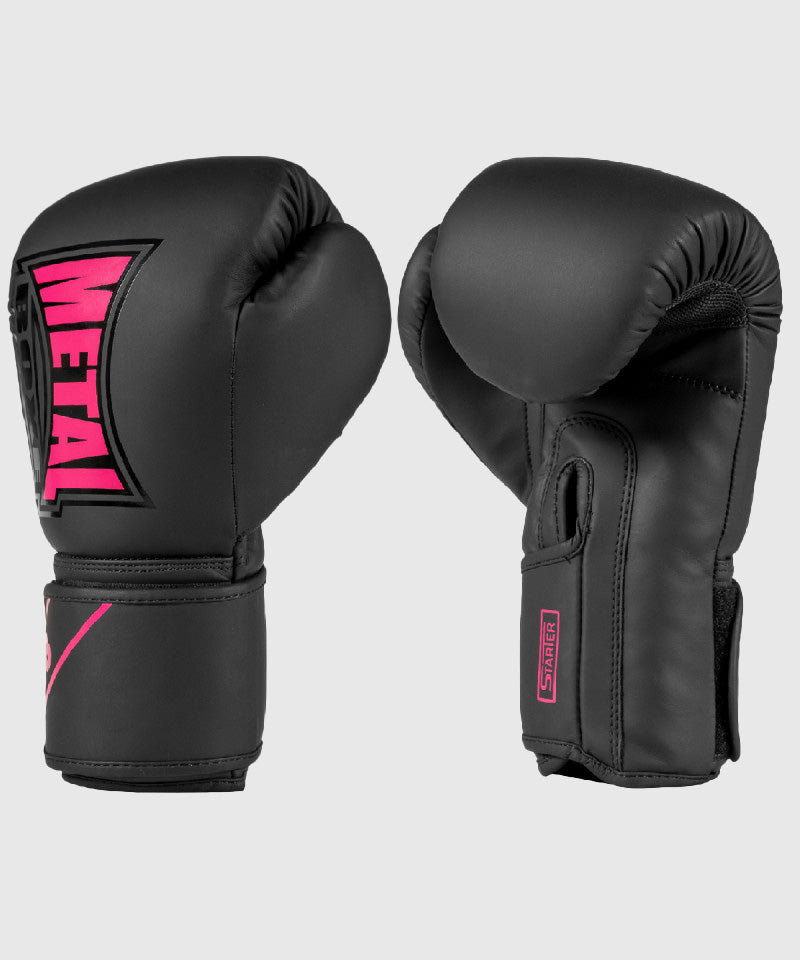 Metal Boxe Entrainement Metal Starter Boxhandschuhe - Schwarz/Rosa