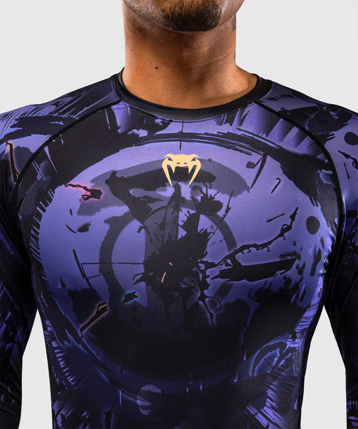 Jujutsu Kaisen x Venum Gojo Rashguard a Maniche Lunghe – Viola
