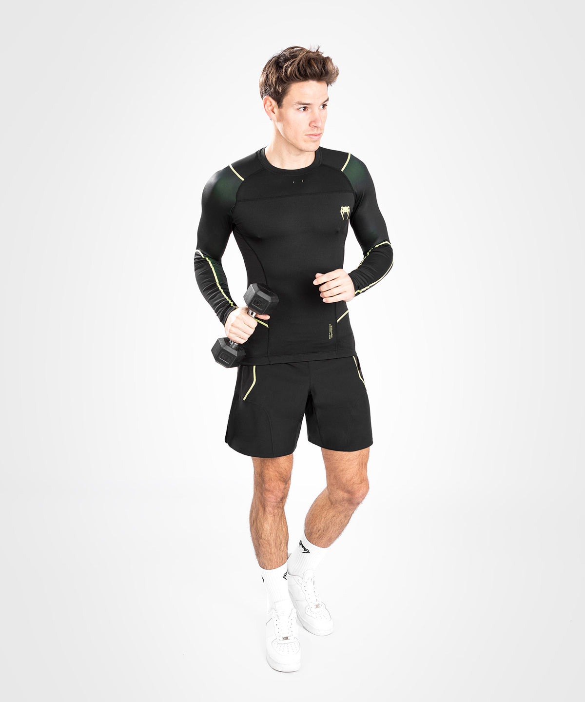Venum Fusion 2.0 Rashguard long sleeves - Black/Yellow