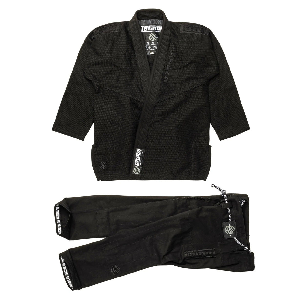 Tatami Fightwear Estilo Black Label Kimono JJB - Nero/Nero