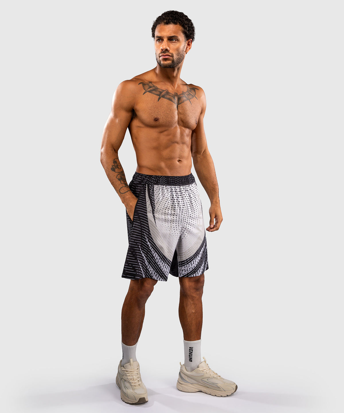 Venum Galactic 3.0 Trainingsshorts - Cremeweiß/Schwarz