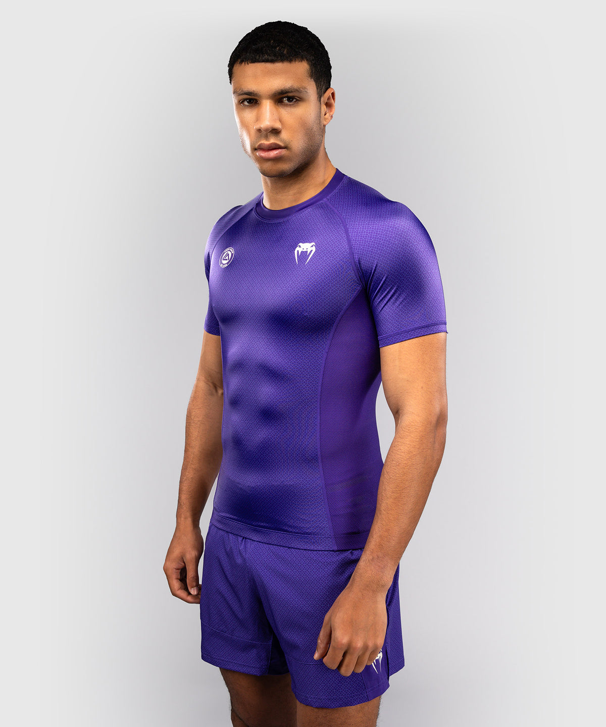 Rashguard à Manches Courtes Venum x Roger Gracie Academy - Violet