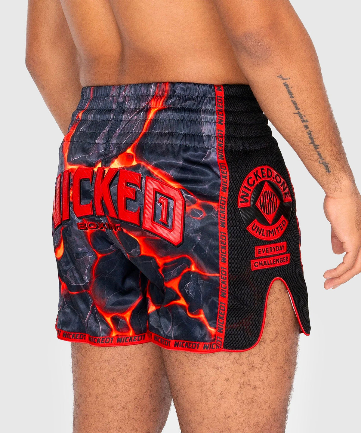 Wicked One Magma Muay Thai Shorts - Black/Red