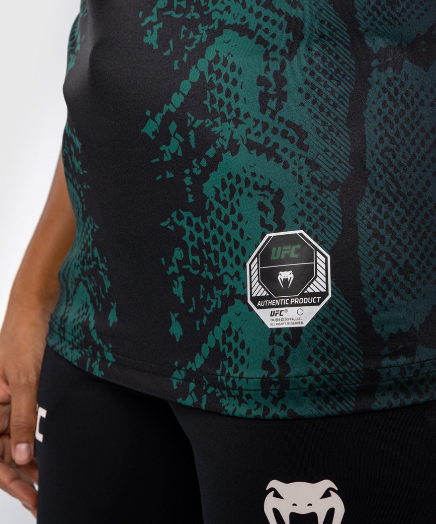 T-shirt Technique pour Femme UFC Adrenaline by Venum Authentic Fight Night - Emerald Edition - Vert/Noir