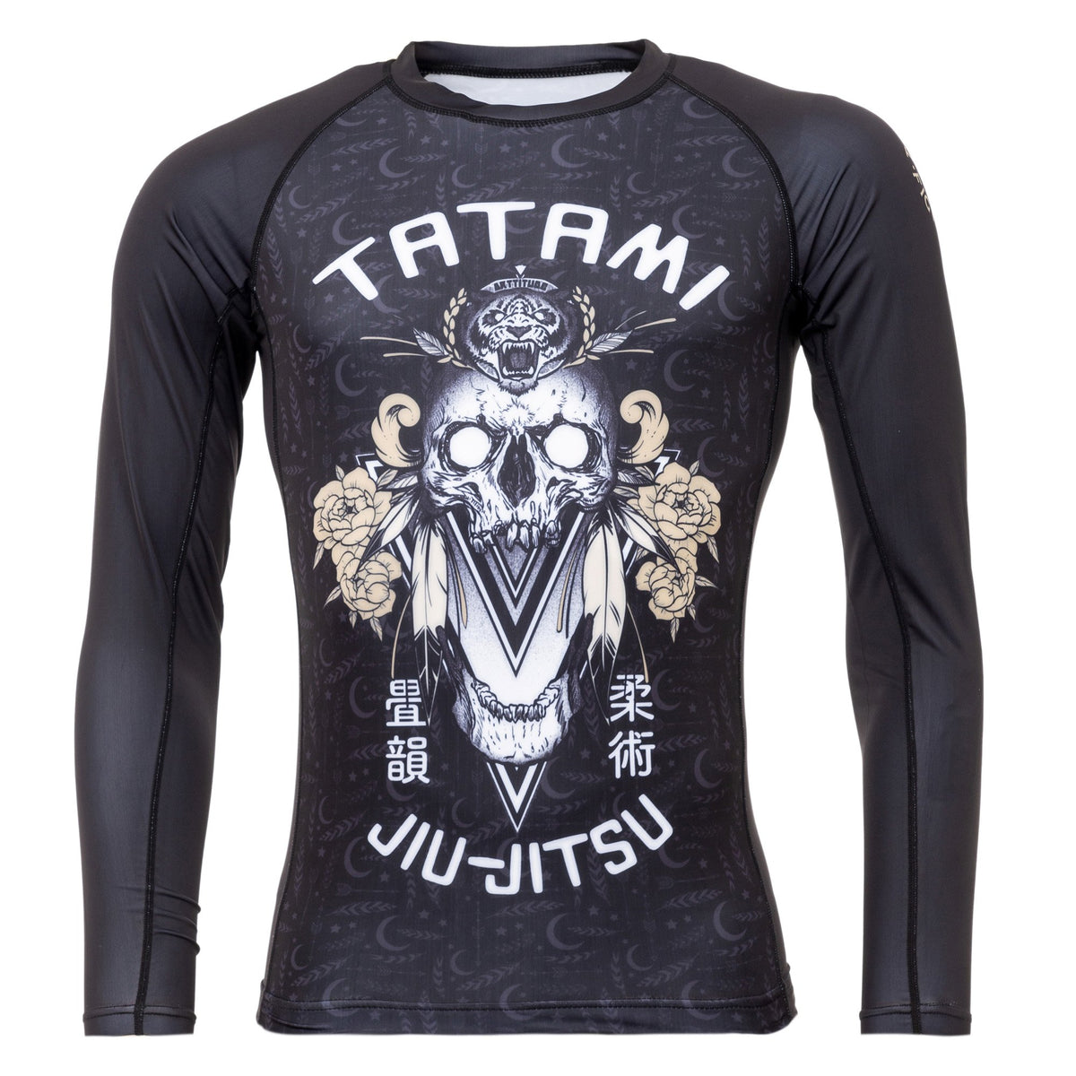 Tatami Fightwear Totem Eco Tech Camiseta de Compresión Reciclada Manga Larga - Negro/Blanco