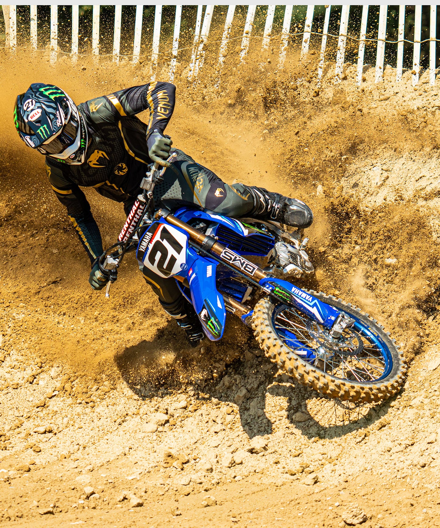 Venum MX Challenger Pantaloni da Motocross - Nero/Verde/Oro