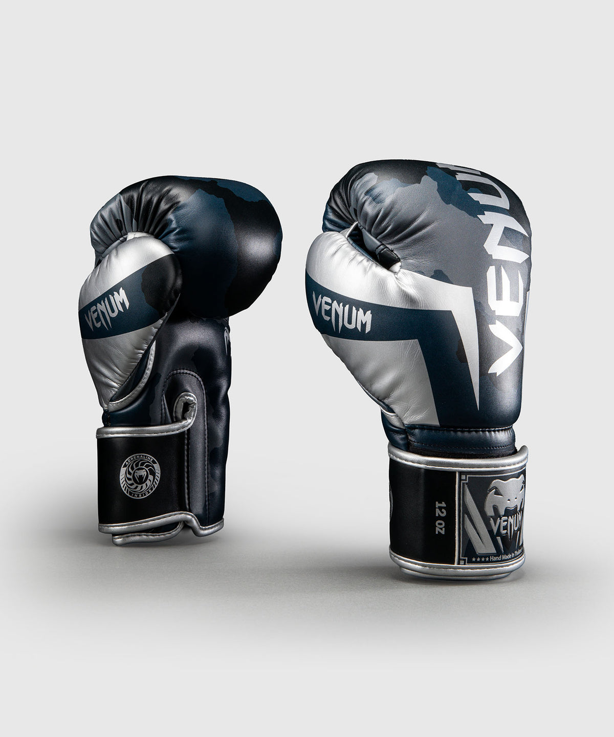 Venum Elite Camo Boxing Gloves - Dark Navy/Blue