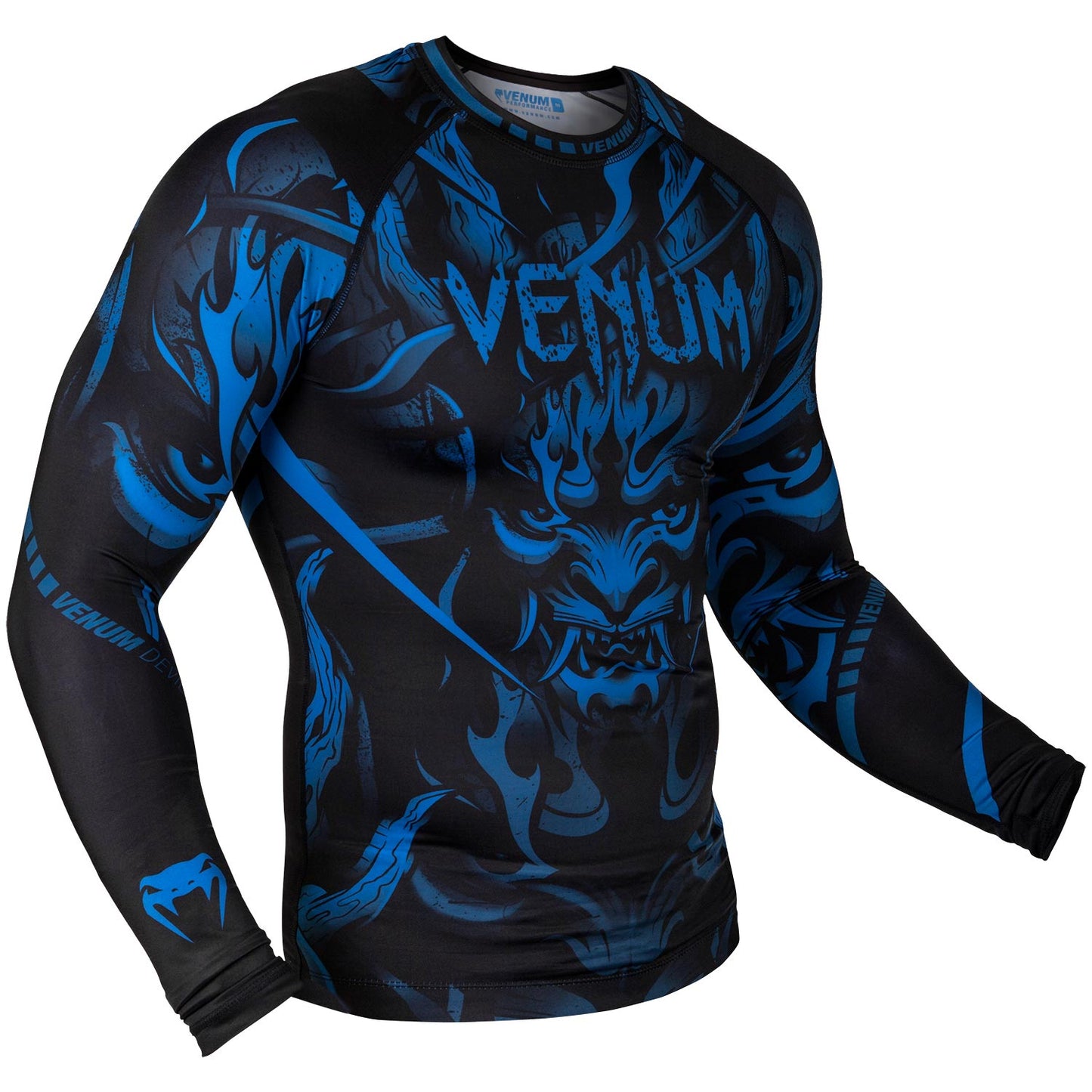 Venum Devil Rashguard - Langarm - Marineblau/Schwarz