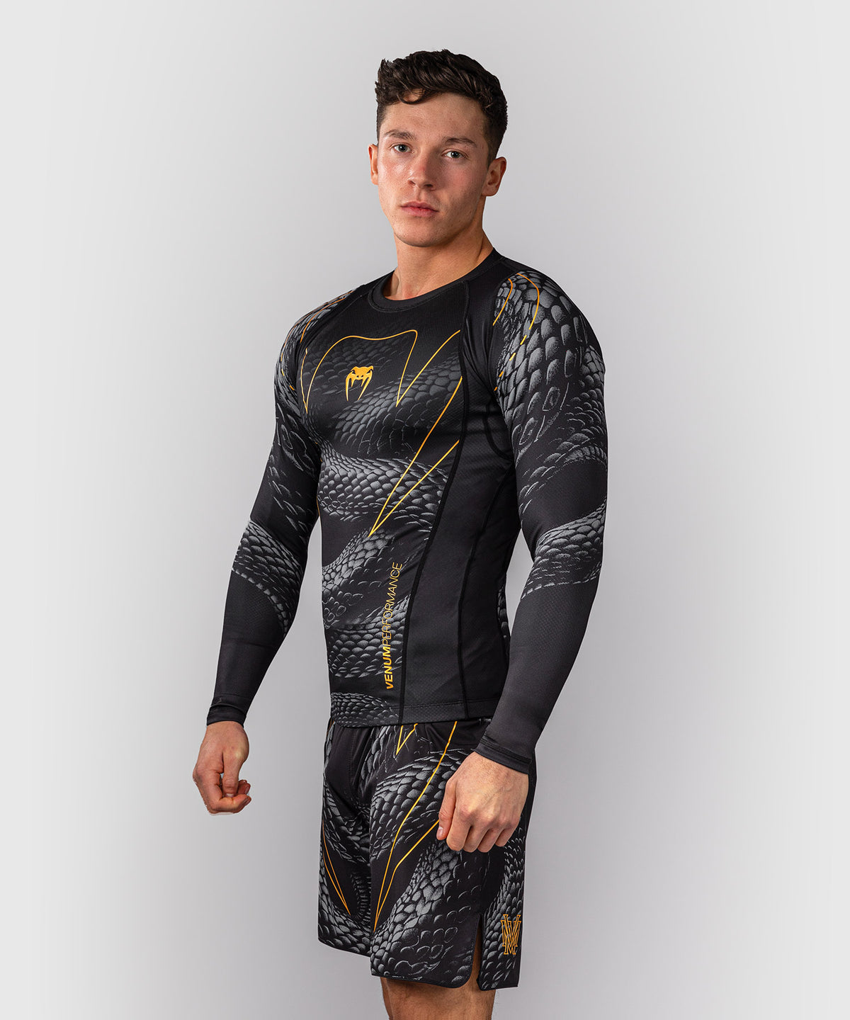 Venum Matupa Long Sleeve Rashguard - Black/Grey/Gold