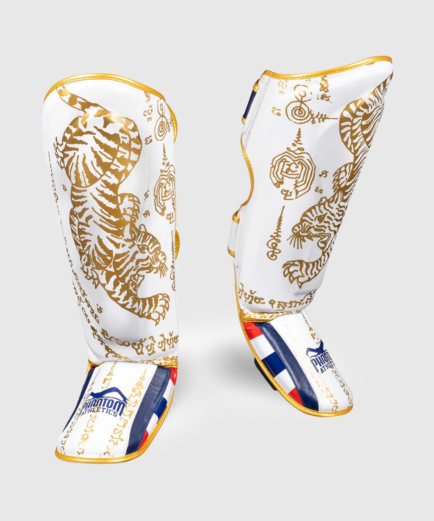 Phantom Athletics Muay Thai Limited Edition Shin Guards - White/Gold