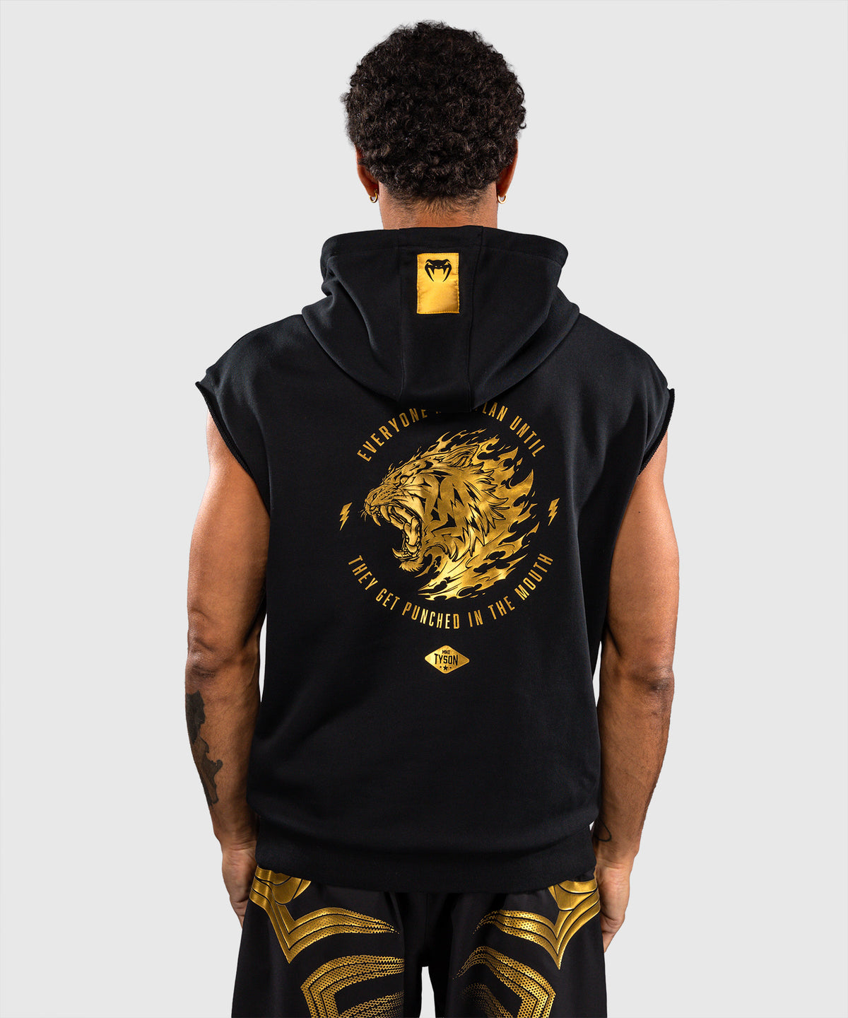 Venum x Mike Tyson Tiger Sleeveless Hoodie - Black/Gold