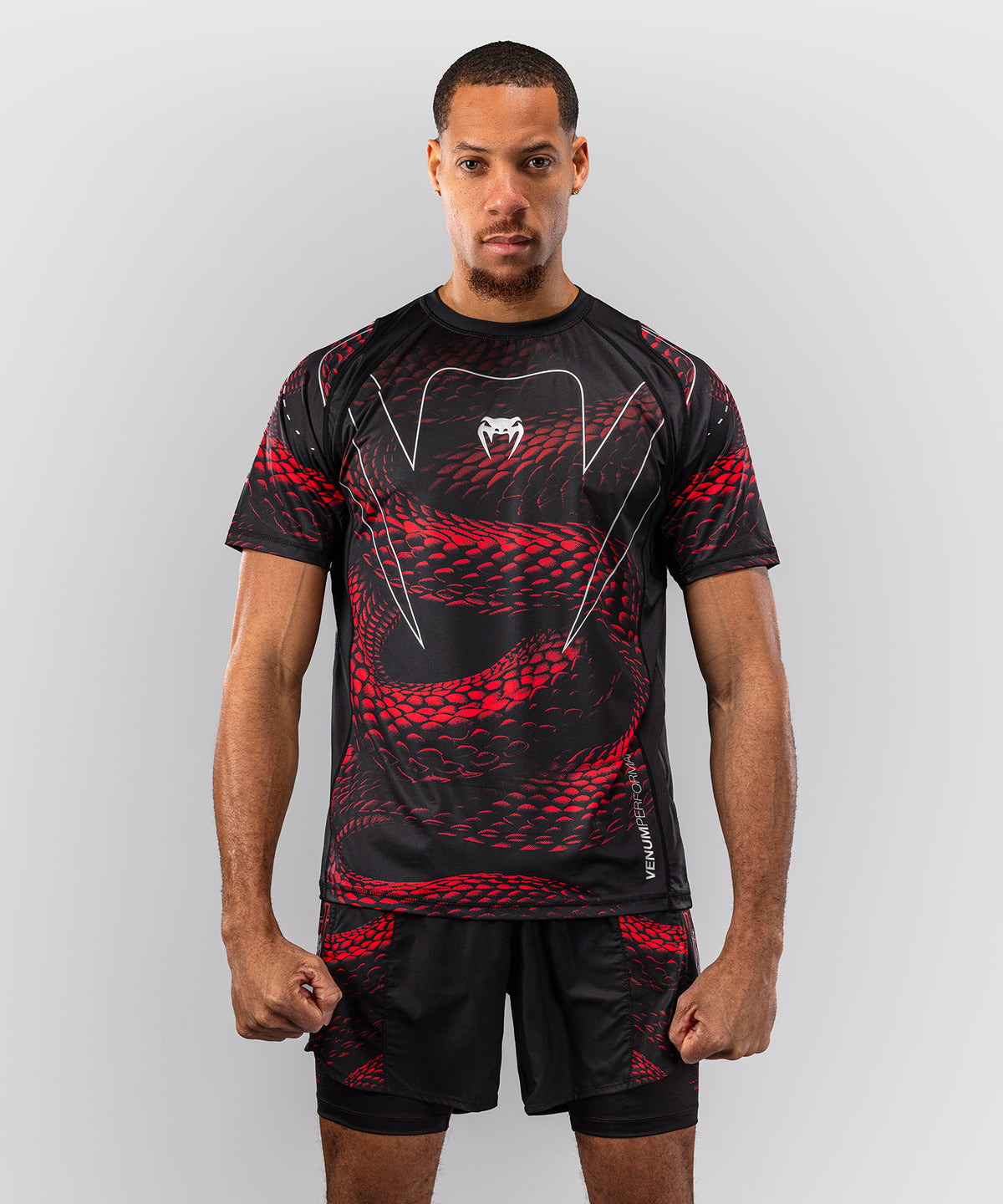 T-shirt Dry Tech Venum Matupa - Noir/Rouge/Argent