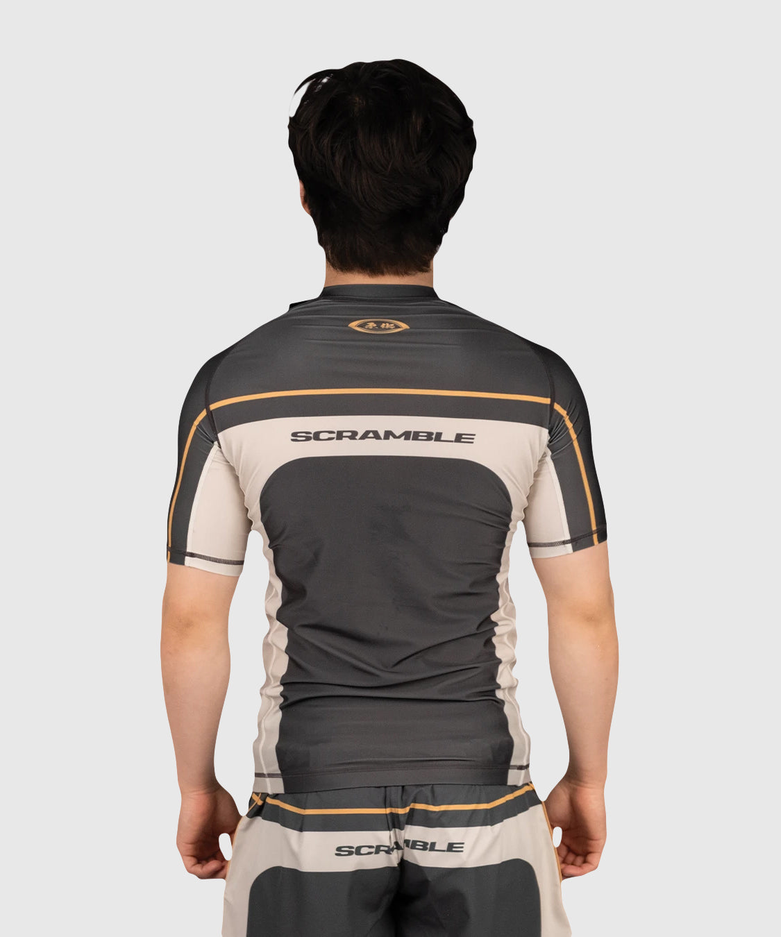Rashguard à Manches Courtes Scramble Duotone - Taupe/Sable