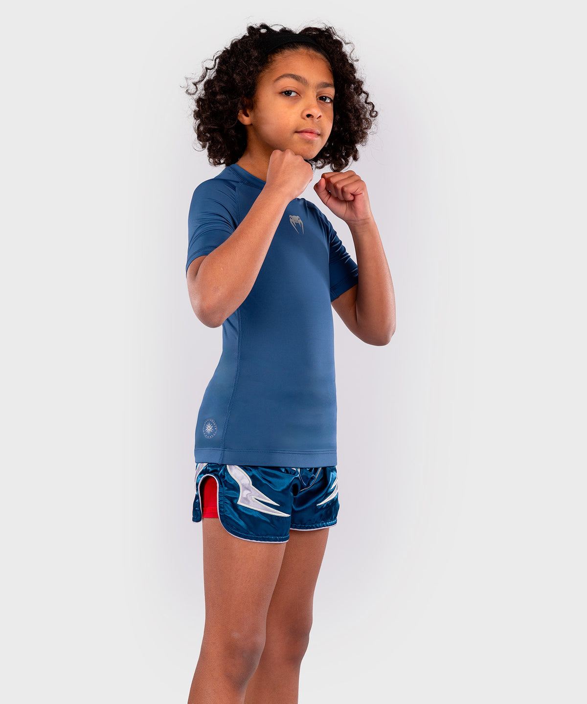 Venum Contender Kinder Rashguards Kurzarm - Königsblau