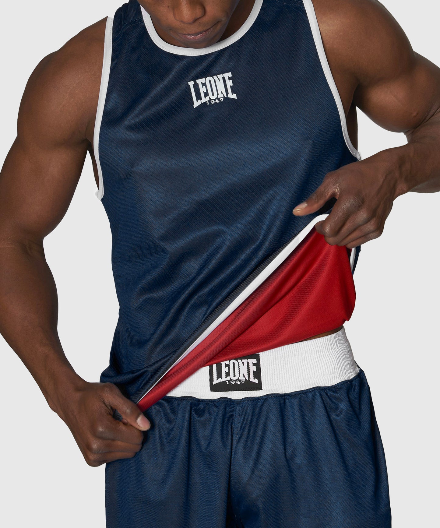 Leone Reversible Boxing Tank Top - Blue/Red
