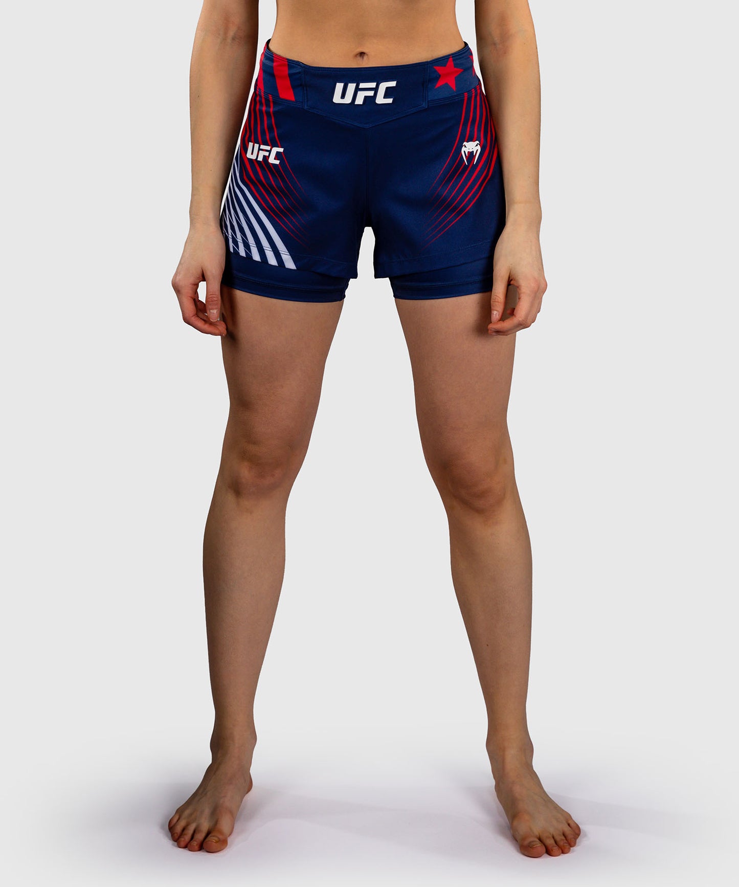 Official UFC Freedom 250 by Venum Authentic Fight Night Fight Shorts für Damen - Blau