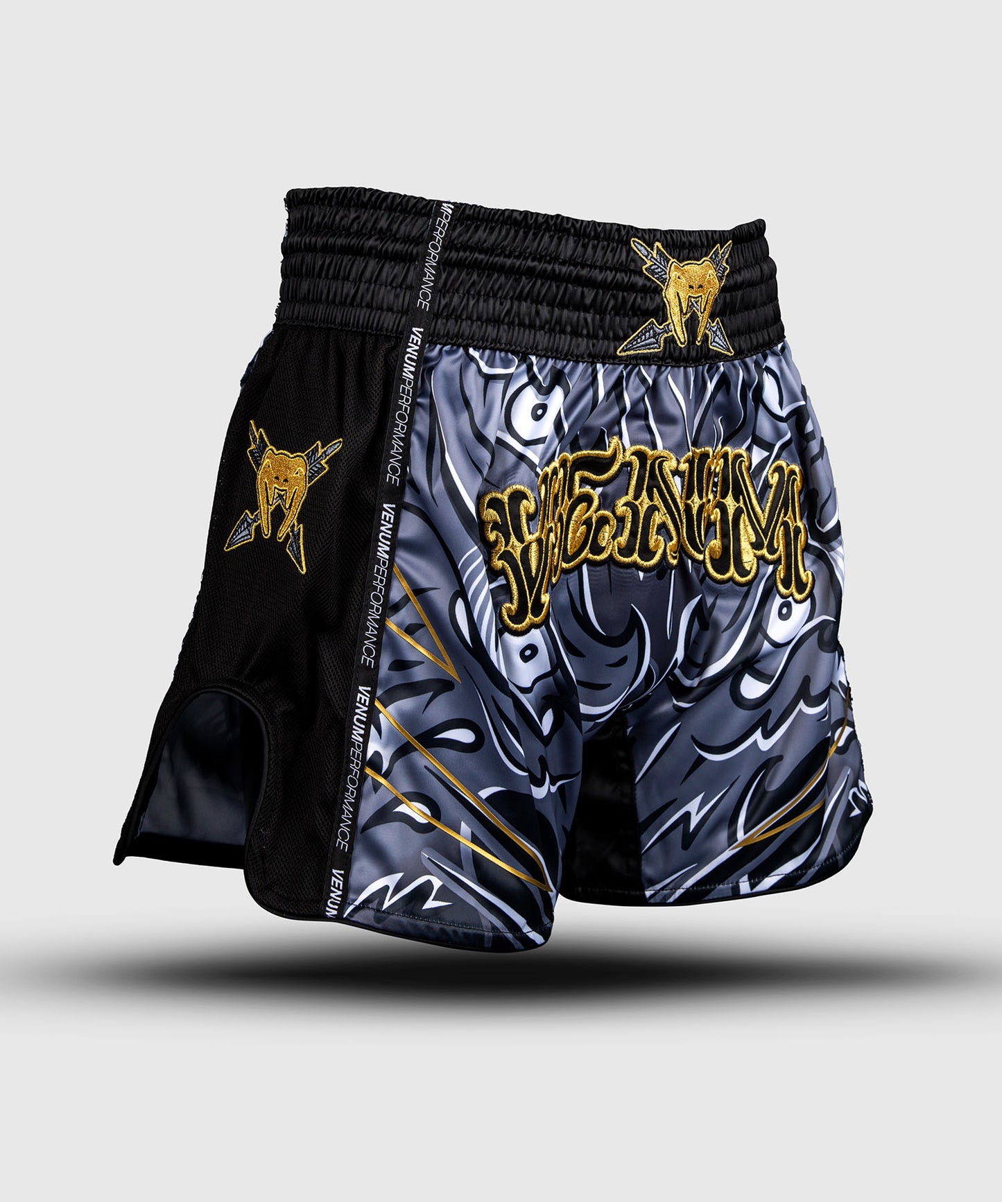 Venum Wolf Atak Pantaloncini Muay Thaï – Nero/Grigio