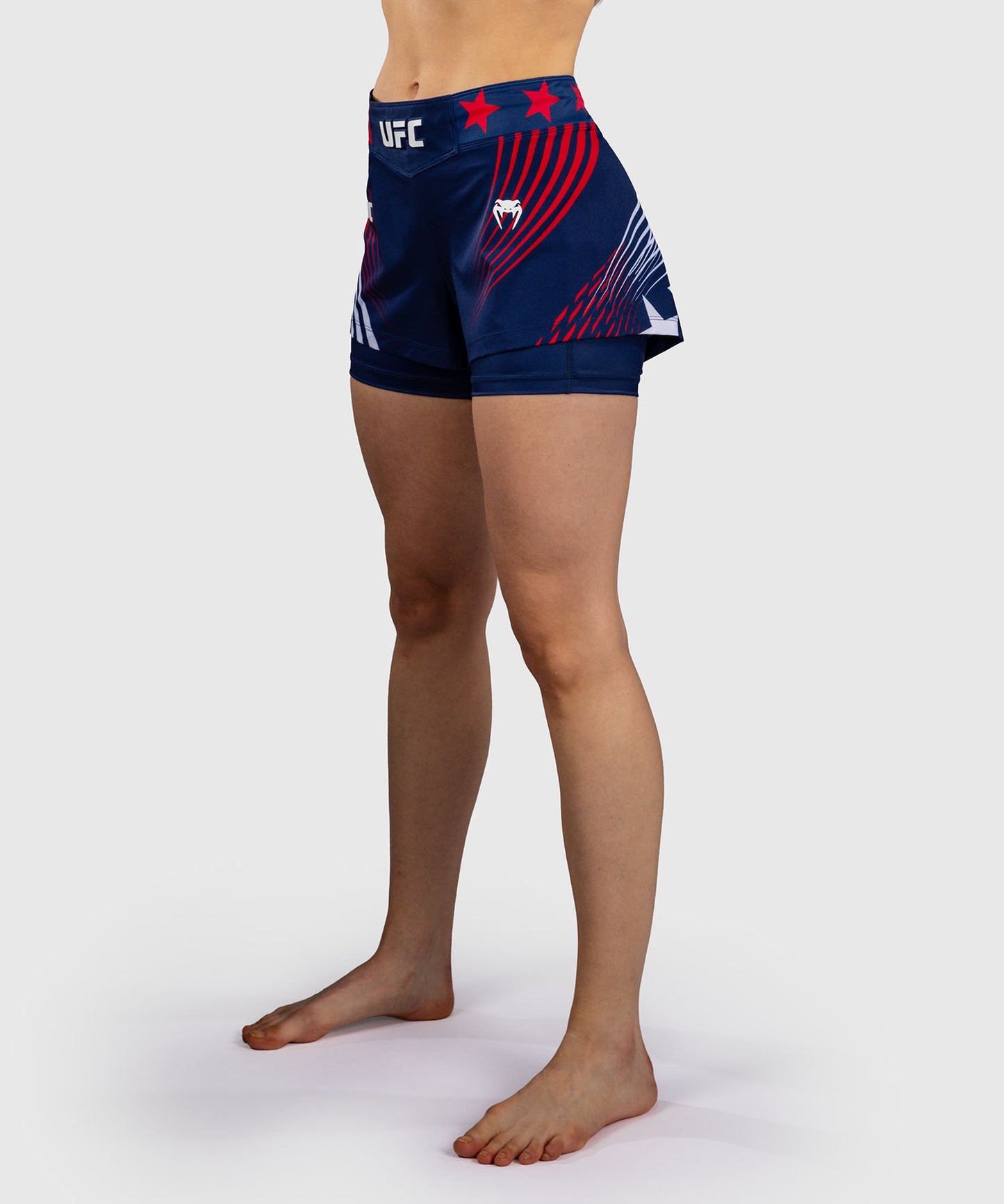 Official UFC Freedom 250 by Venum Authentic Fight Night Fight Shorts für Damen - Blau