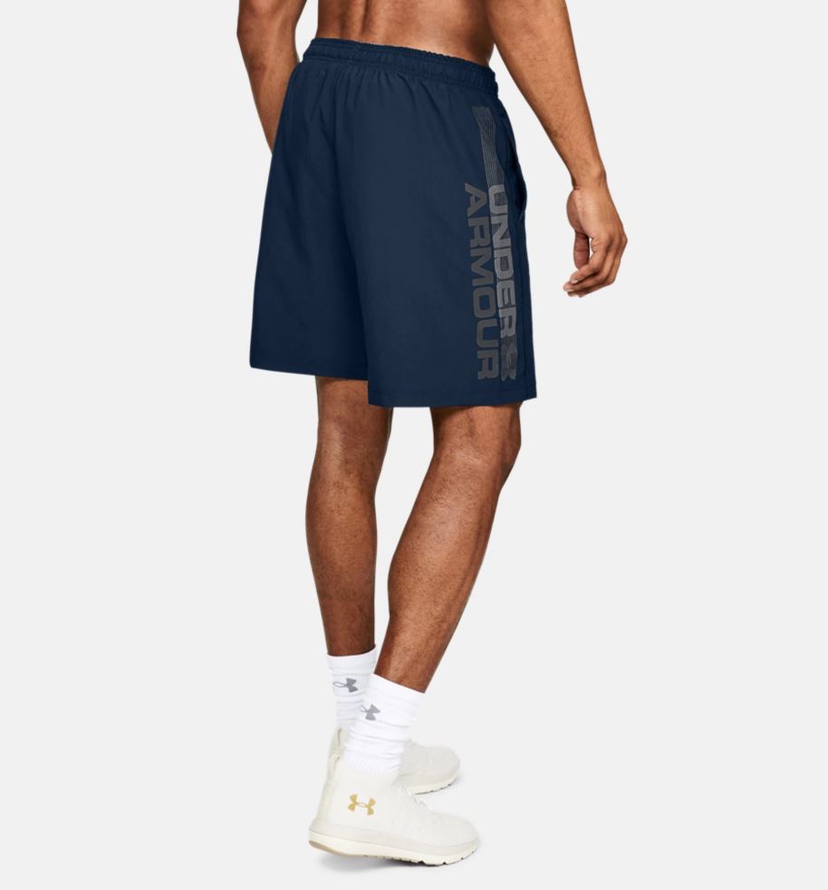 Short Under Armour Woven Graphic Wordmark - Bleu Marine