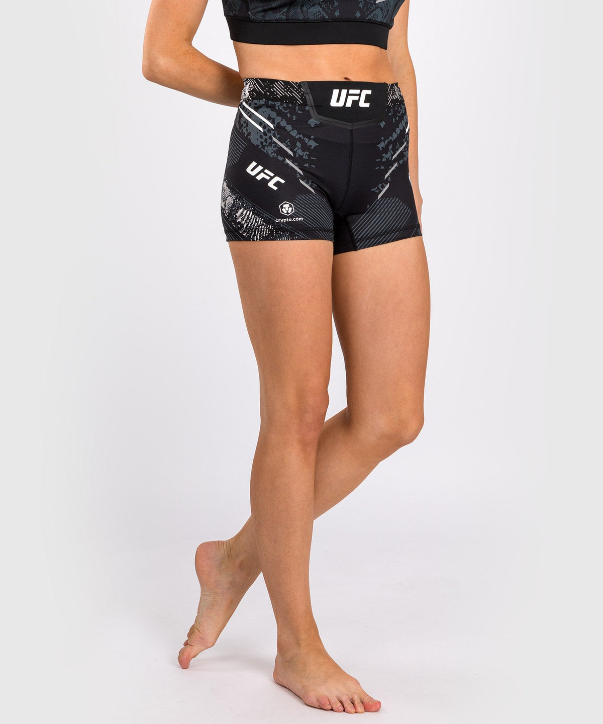 Kompressionsshorts Fit für Frauen UFC Adrenaline by Venum Authentic Fight Night - Schwarz
