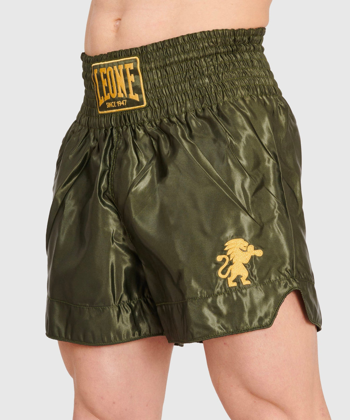 Leone Basic Pantalones de Muay Thai - Caqui