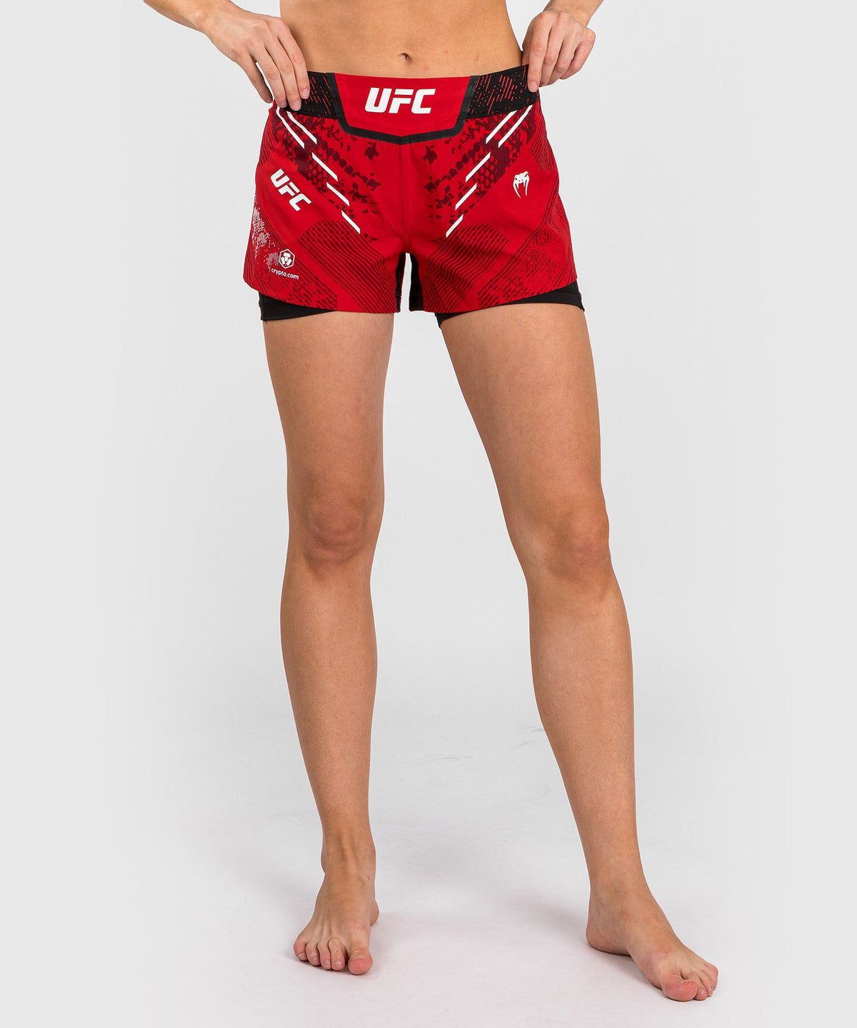 Short de Combat pour Femmes UFC Adrenaline by Venum Authentic Fight Night - Rouge