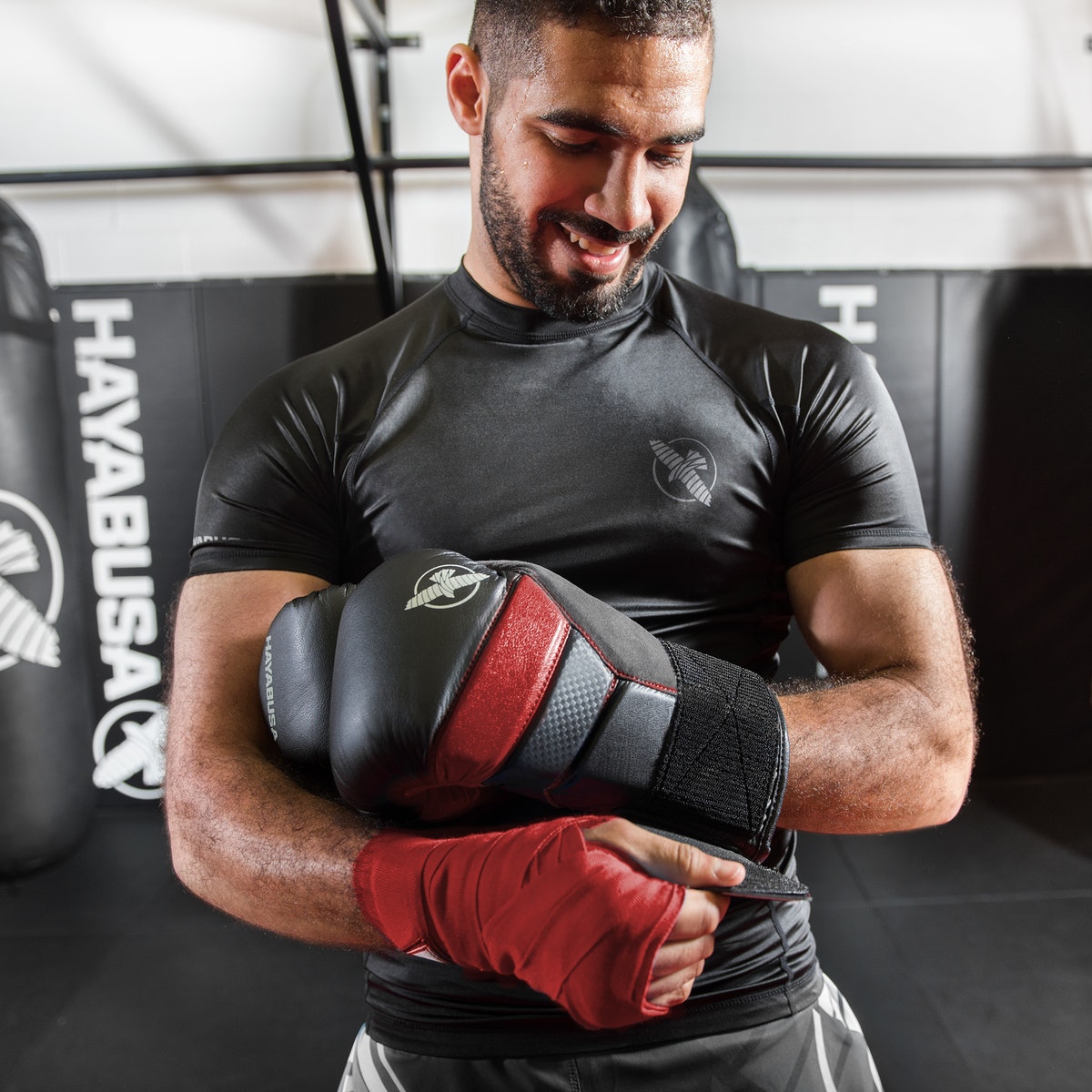 Hayabusa T3 Guantoni da Boxe - Nero/Rosso