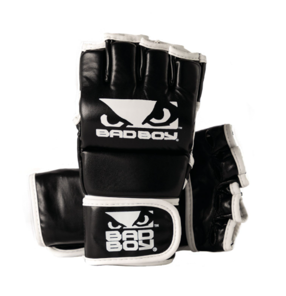 Bad Boy With Thumbs MMA Gloves - Black/White