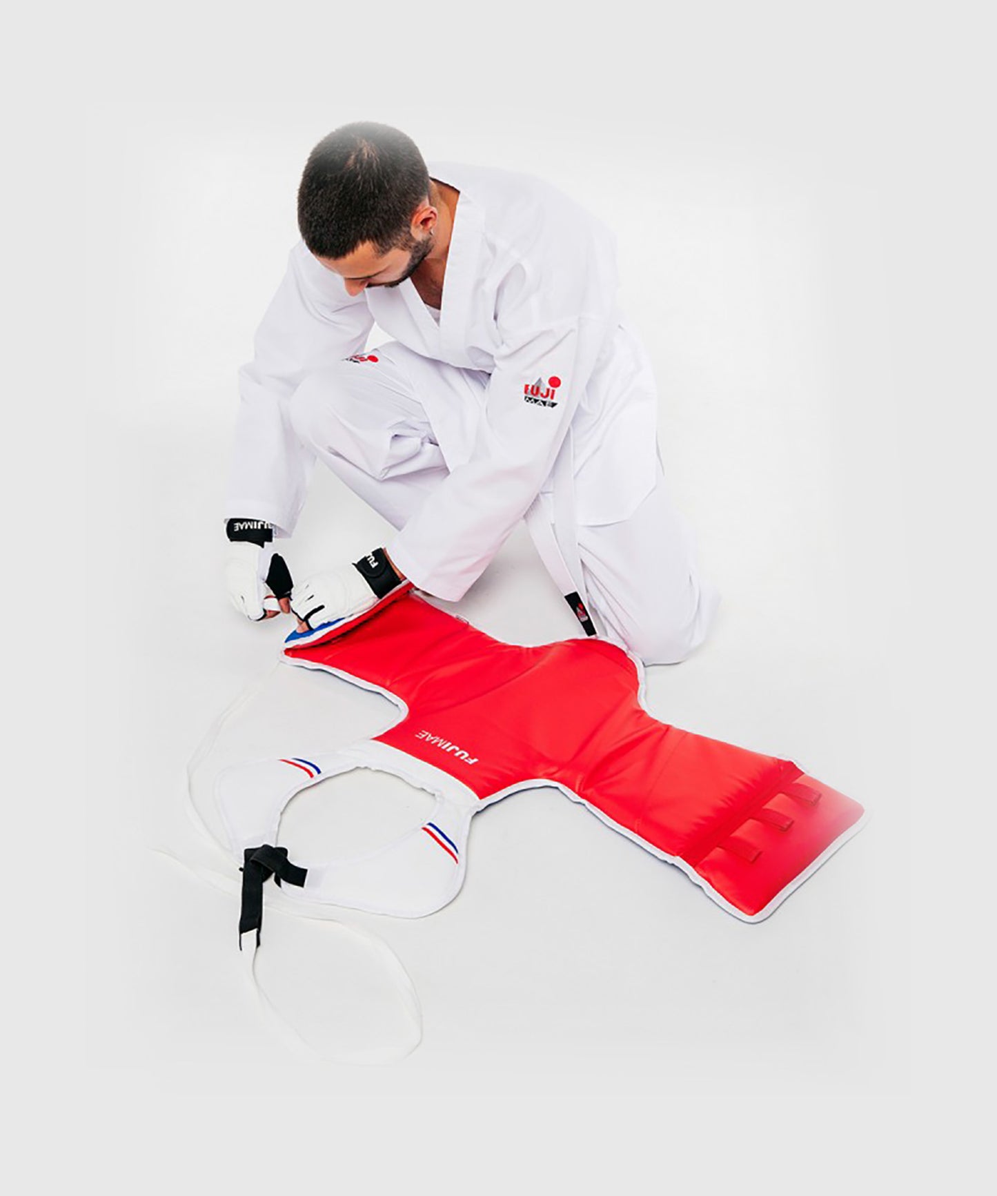 Fujimae WT Competition Reversible Chest Guard - Blue/Red