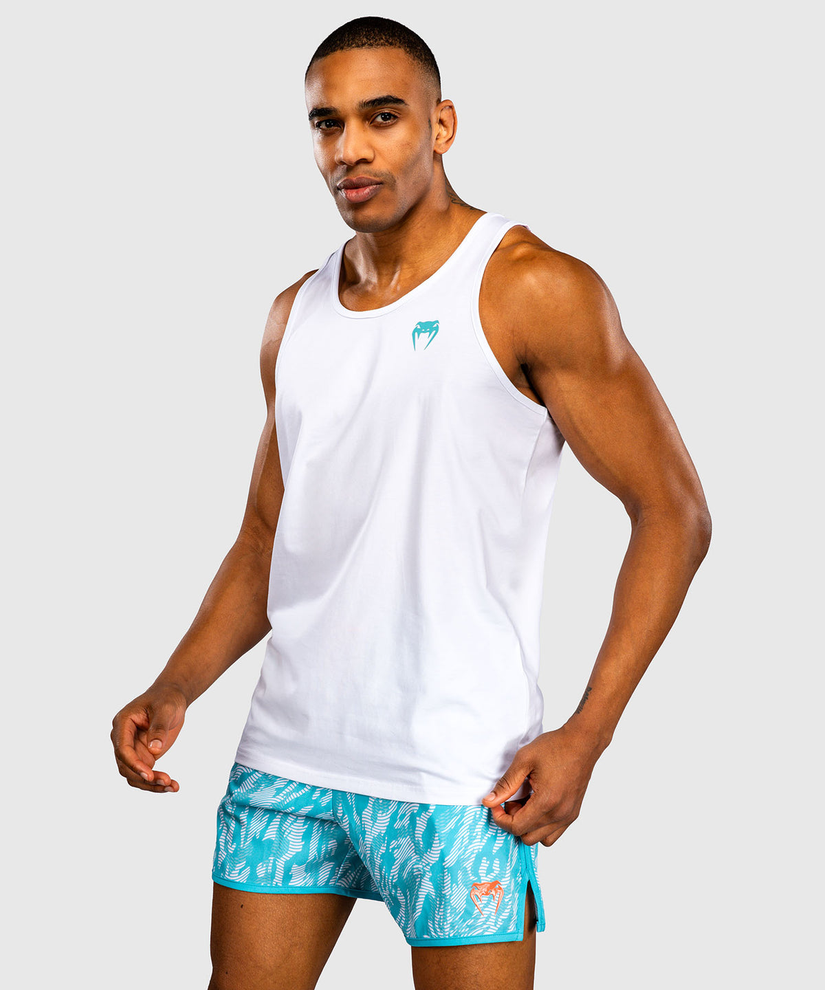 Venum Aqua Tanktop – Weiß/Türkis