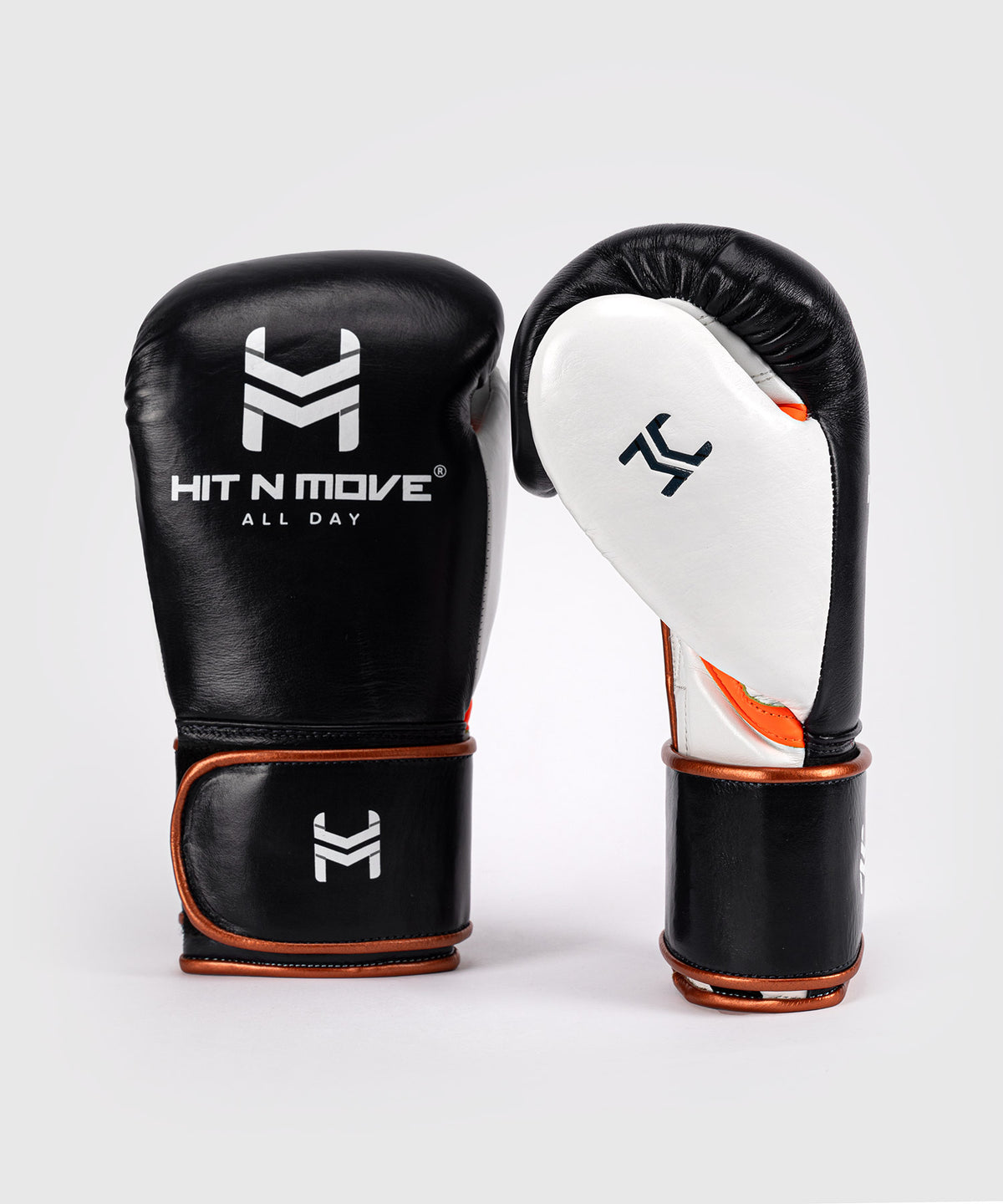 Hit N Move All Day® Pro Guantoni da Boxe - Blu/Bianco/Arancione