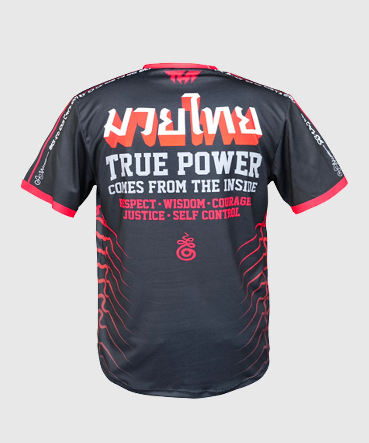 Tuff True Power Twin Tigers Yantra Muay Thai Dry Fit T-shirt - Black