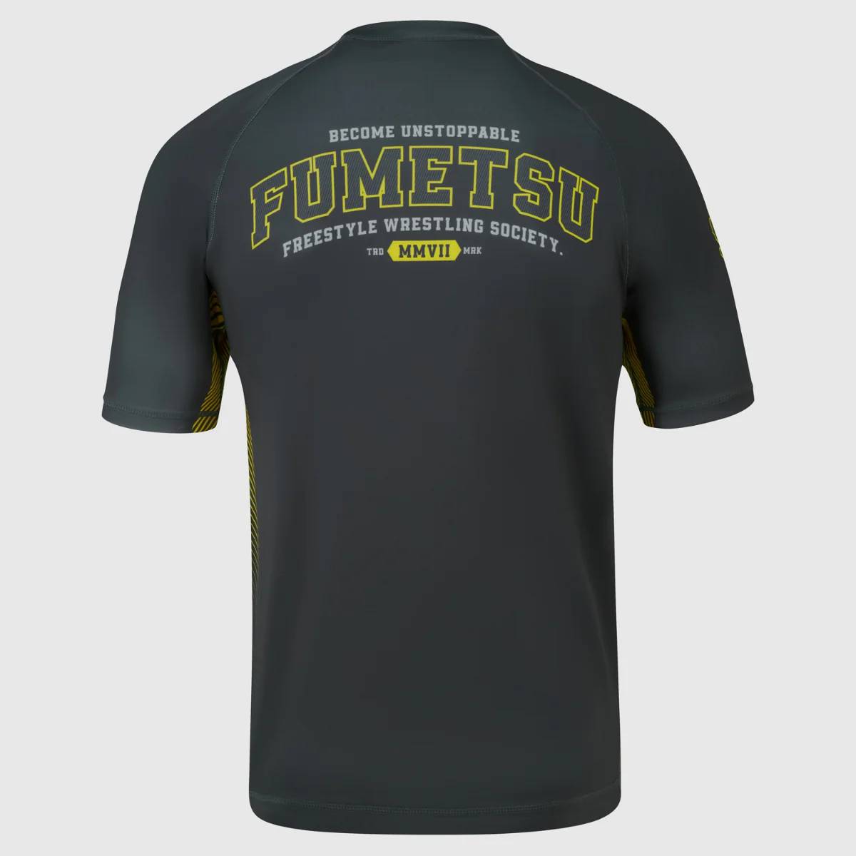 Fumetsu Varsity Rashguard a Maniche Corte - Grigio