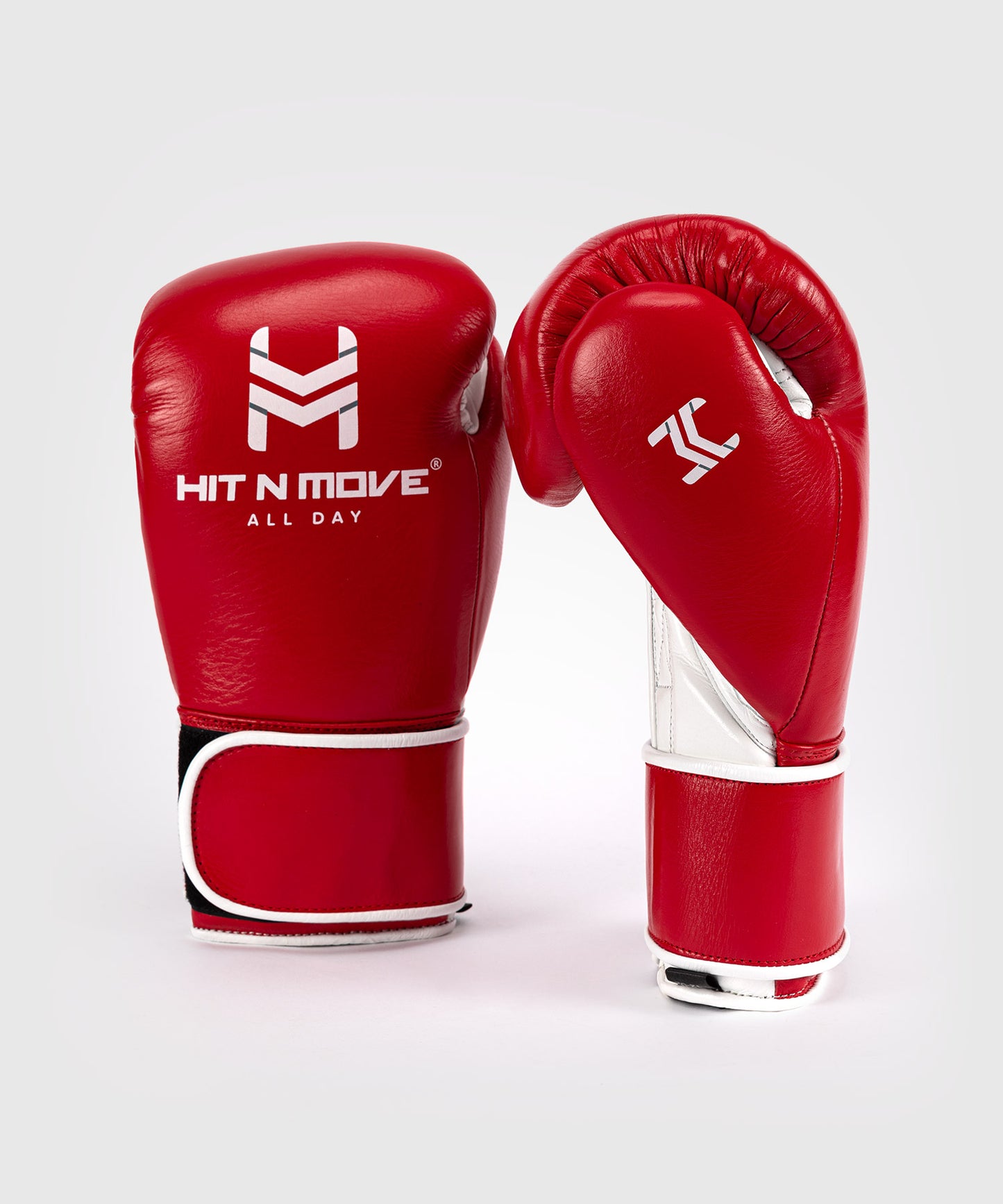 Hit N Move All Day® Pro Grip Plus Guantes de Boxeo - Rojo/Blanco