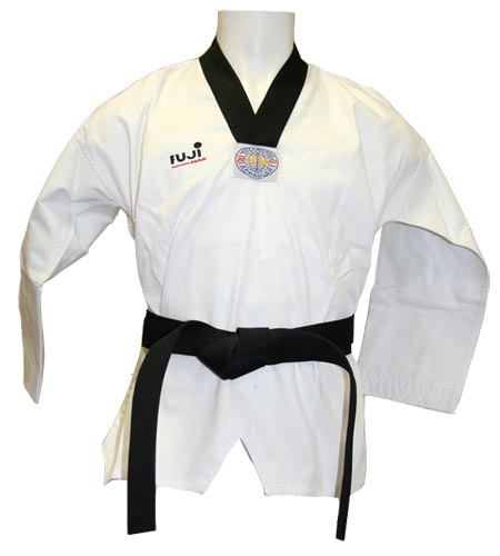 Dobok Master col noir Fujimae - Toile côtelée