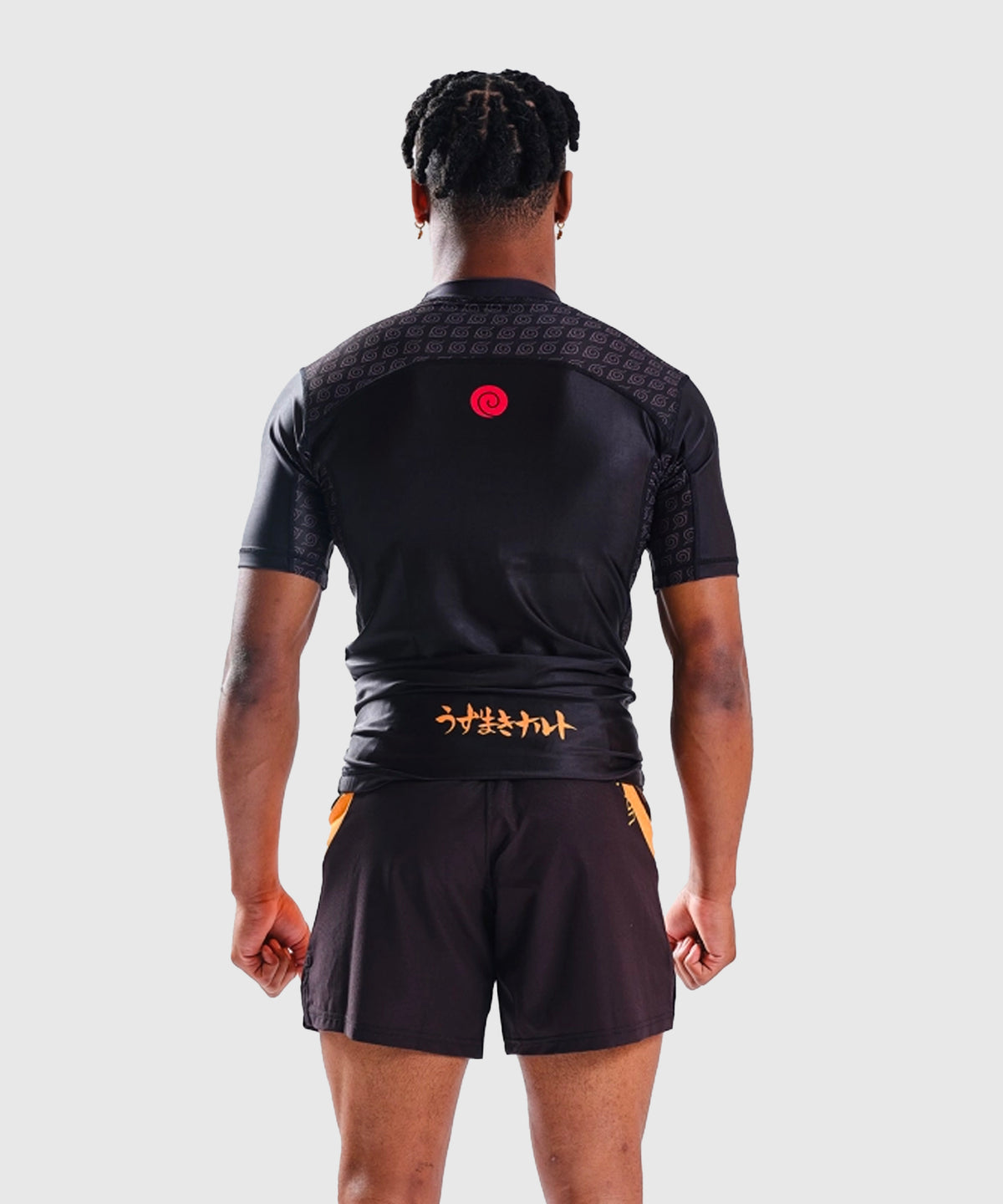 Elion X Naruto Naruto Kurzarm-Rashguard - Orange