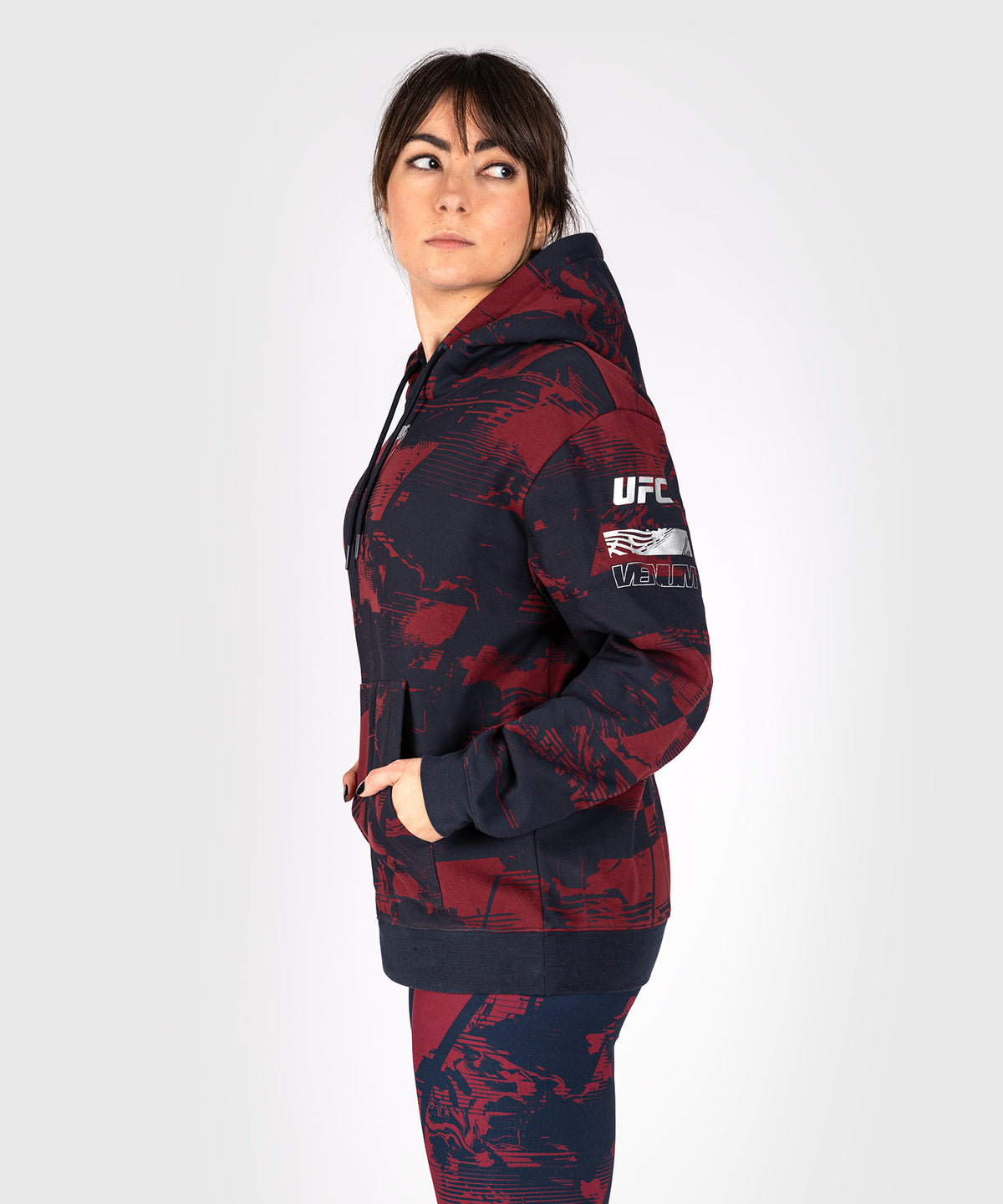 UFC Zenith by Venum Authentic Fight Week Felpa Donna - Blu navy/Bordeaux/Argento