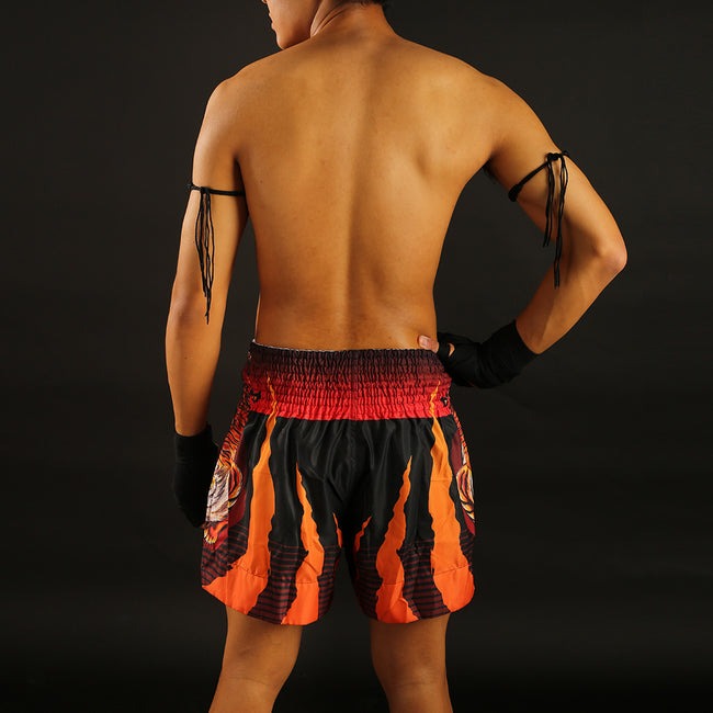 Tuff Tiger Pantalones de Muay Thai - Negro