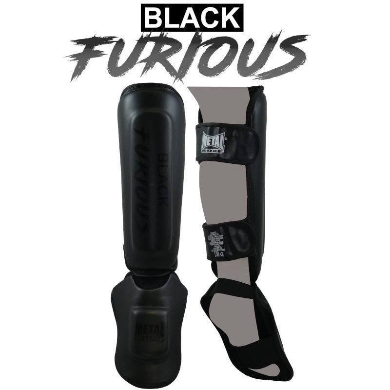 Metal Boxe Furious Schienbein- und Fußschützer - Schwarz