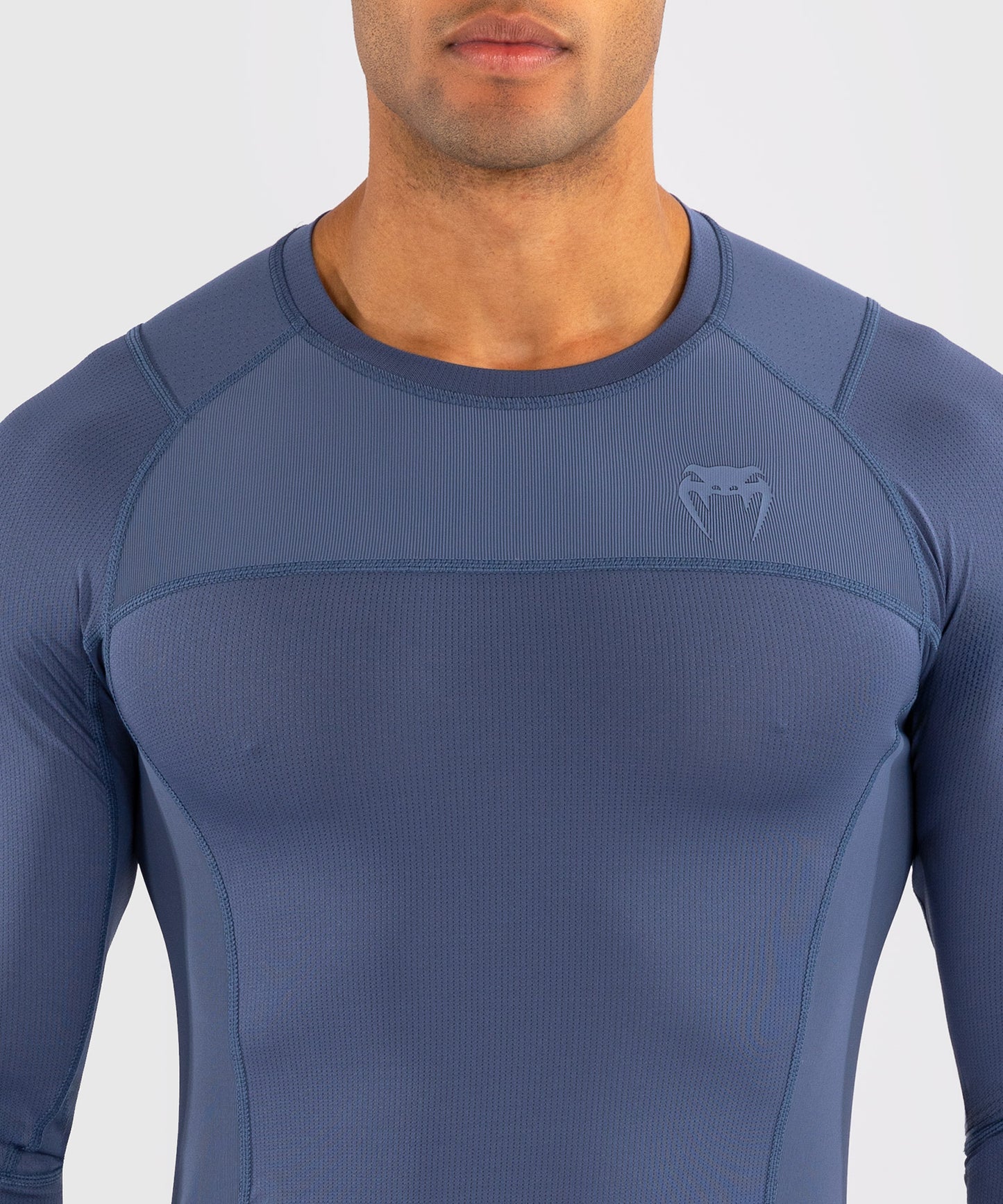 Venum G-Fit Air Rashguard de Manga Larga para Hombre - Azul Niebla