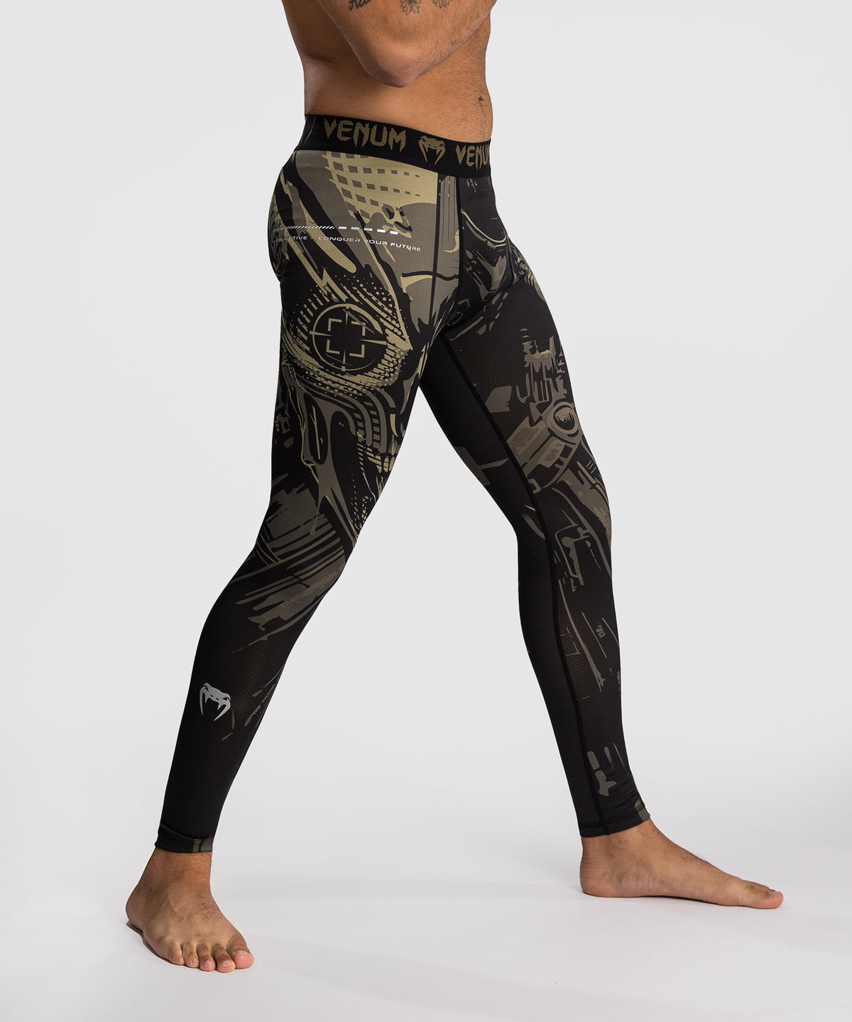 Venum Invader Spats - Schwarz/Sand