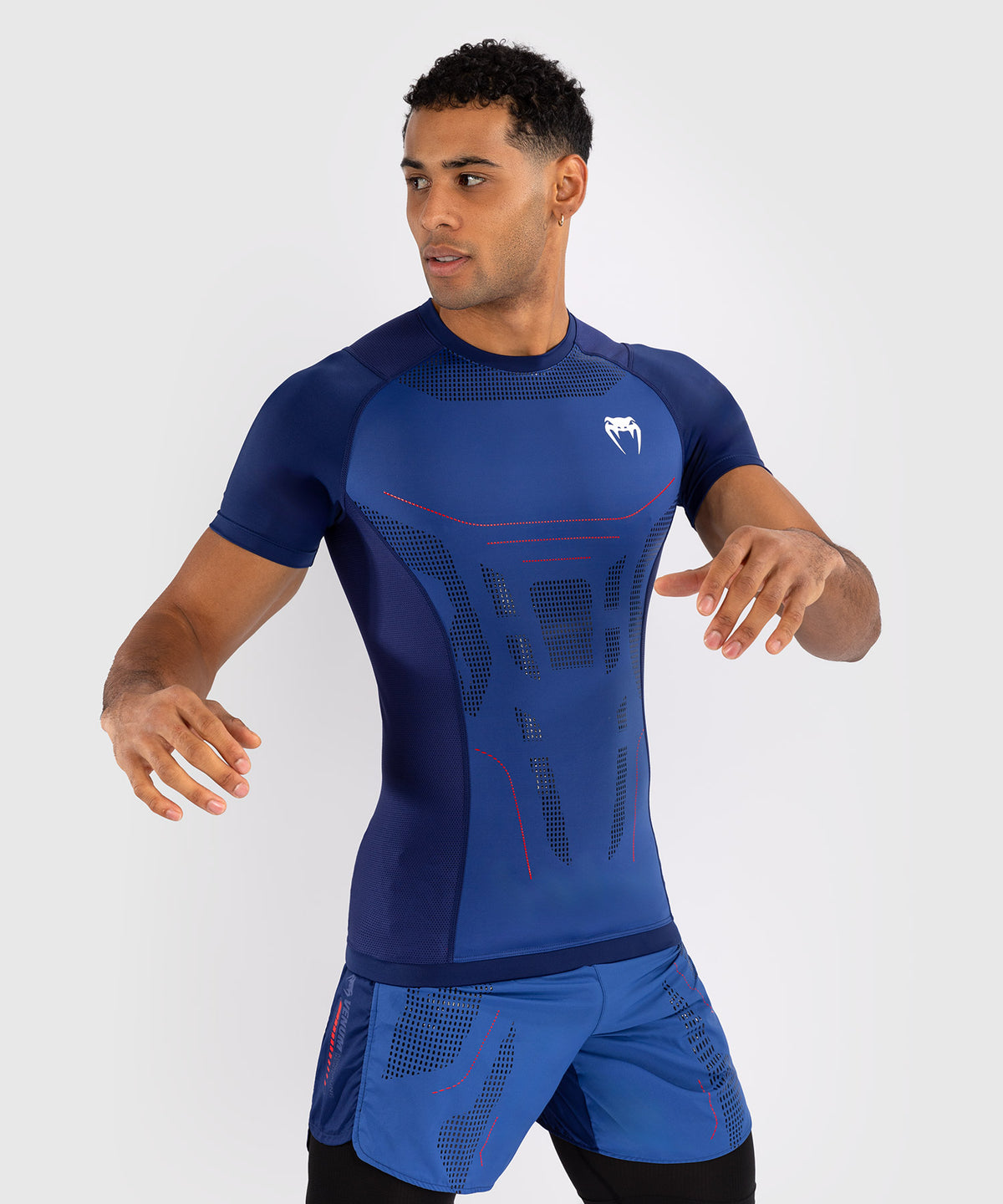 Venum Technical 3.0 Short Sleeve Rashguard - Night Blue