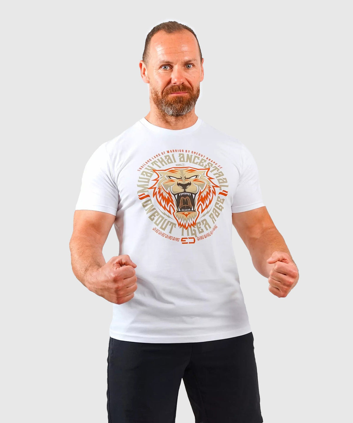 Oneout Tiger Rage Maglietta da Allenamento - Bianco