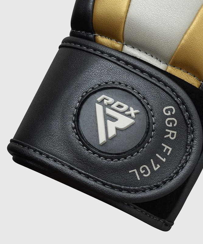 RDX Aura T-17 Guantoni da MMA Grappling - Nero/Bianco/Oro