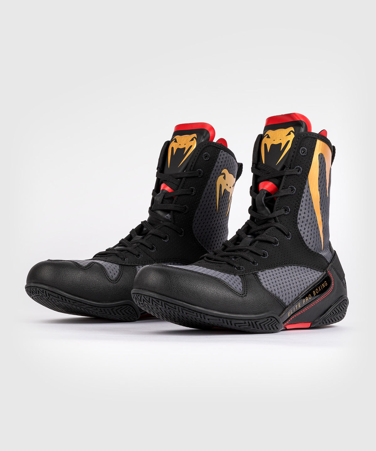 Venum Elite Scarpe da Boxe - Grigio Tempesta/Oro