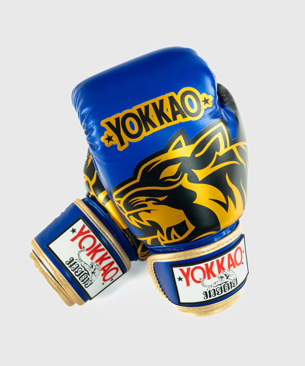Gants de Boxe Yokkao Original Or - Bleu